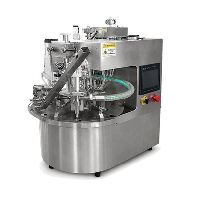 Machine de remplissage et de capsulage de bouteilles rotative de bureau